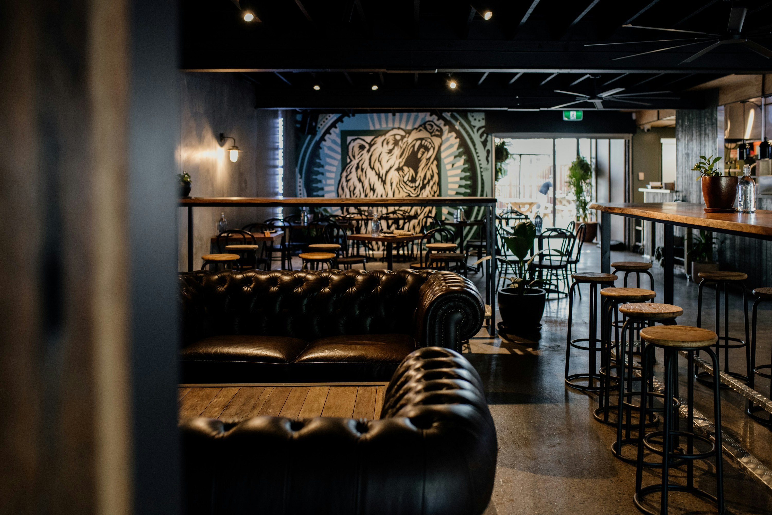 the industrial-style interior of SPEC in miami